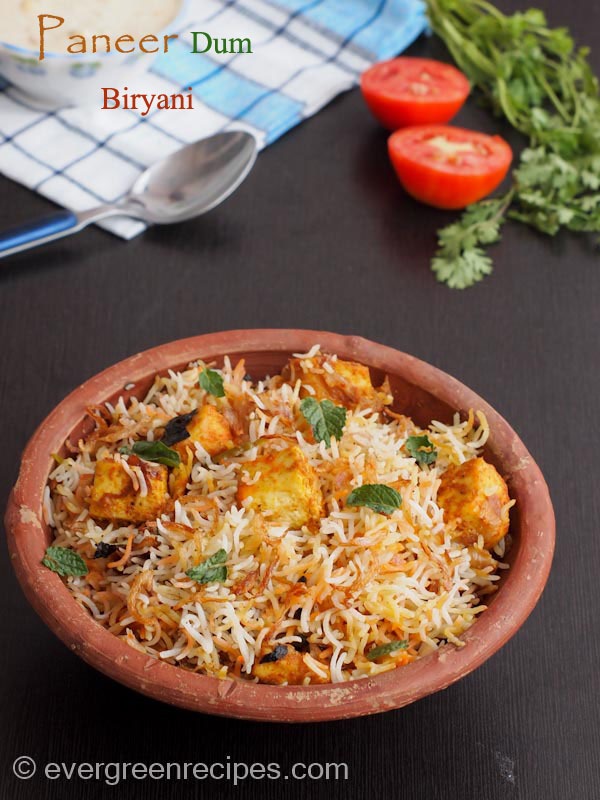 Paneer Dum Biryani Recipe with Step by Step Pictures