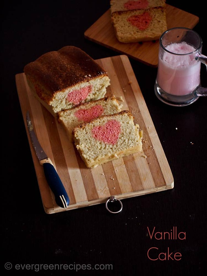 Delicious Vanilla Cake For Valentines Day