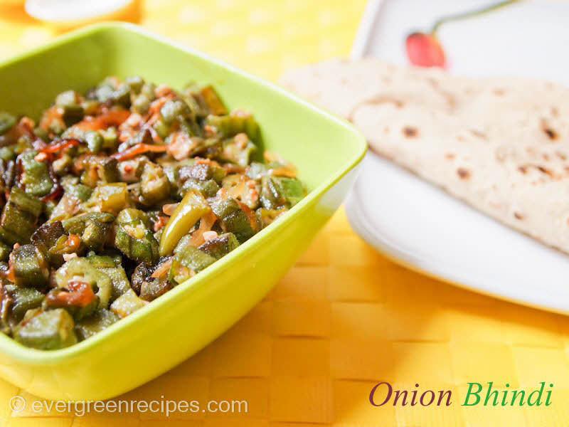 Onion Bhindi Fried in Kadhai with Step by Step Recipe
