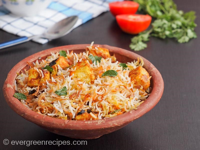 Paneer Dum Biryani Recipe with Step by Step Pictures